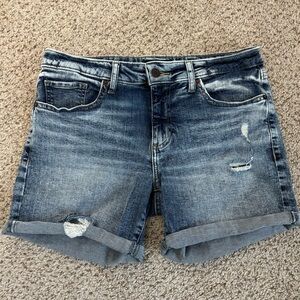 Lucky Brand The Roll Up Distressed Denim Shorts Size 6 | summer capsule wardrobe